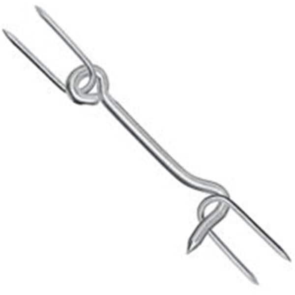 Stanley 122200 Gate Hook with Staples 5 in. Zinc Plated 1042696 - main